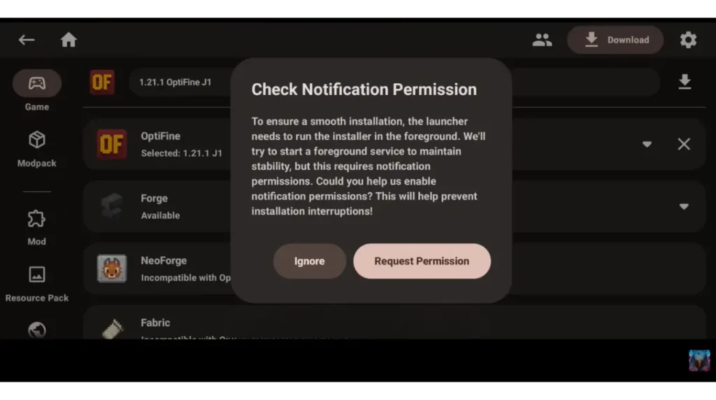 Better setting on android