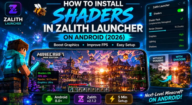 How to Install Shaders in Zalith Launcher on Android (2026)