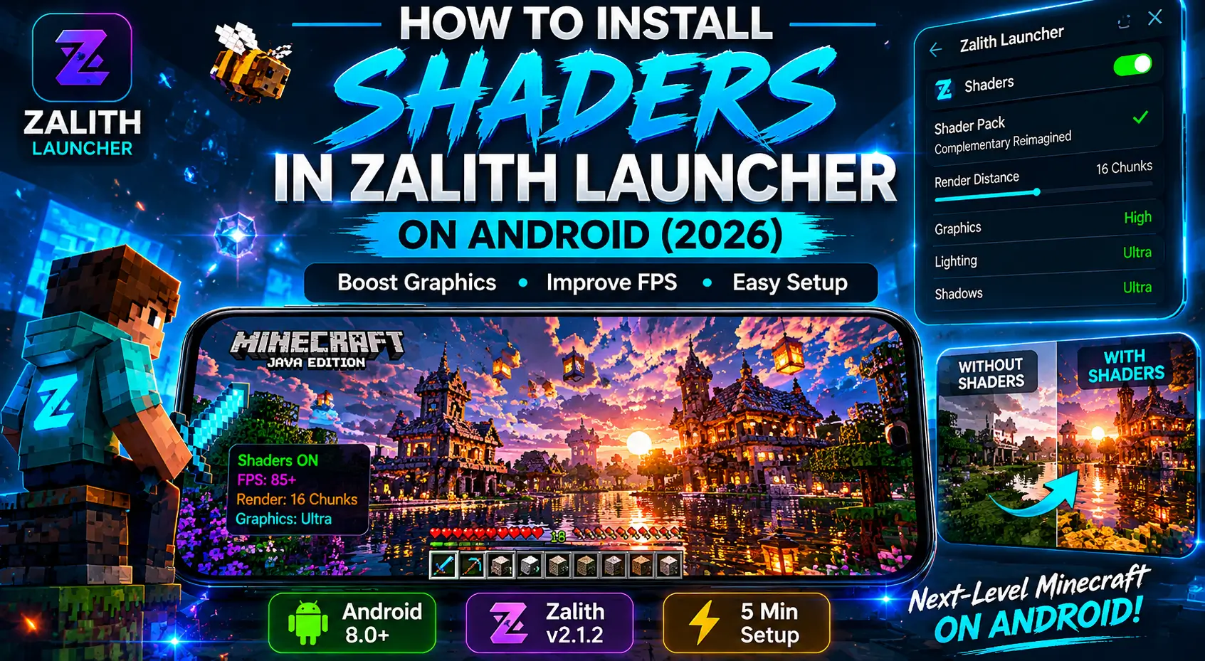 How to Install Shaders in Zalith Launcher on Android (2026)