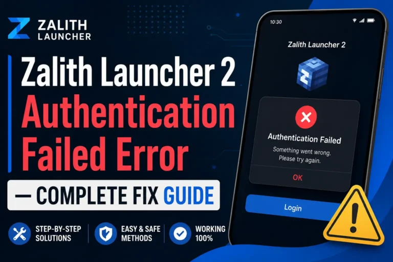 Zalith Launcher 2 Authentication Failed Error — Complete Fix Guide