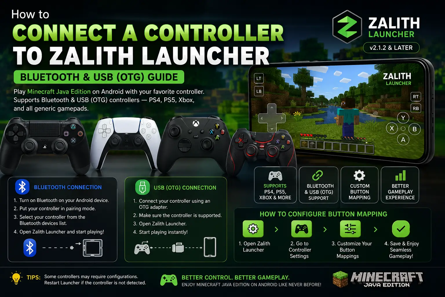 How to Connect a Controller to Zalith Launcher (Bluetooth & USB)
